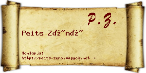 Peits Zénó névjegykártya